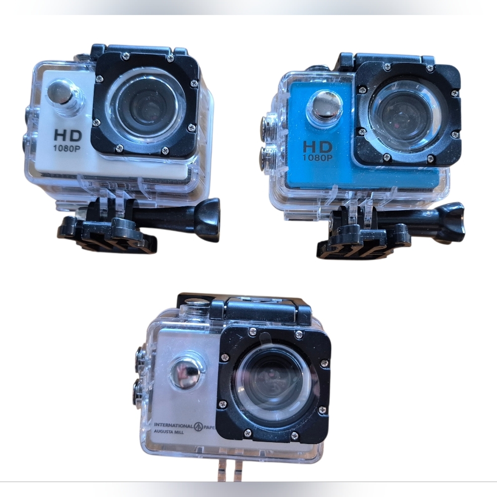 Full HD 1080p  2 Inch Screen Waterproof 30m Sports Camera 3 Pack Bundle